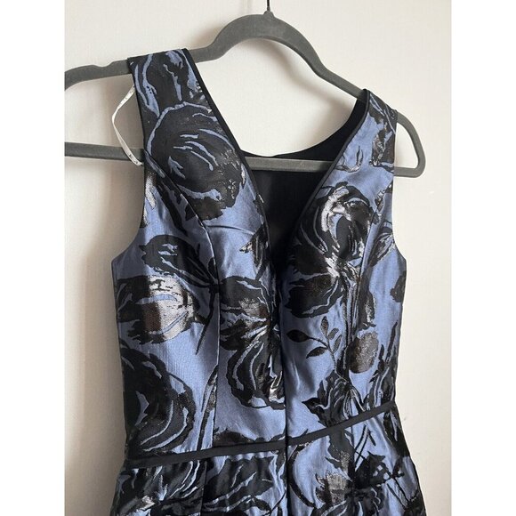 Kay Unger Peony metallic jacquard Jackie Midi Dress Size 2 - Picture 9 of 12